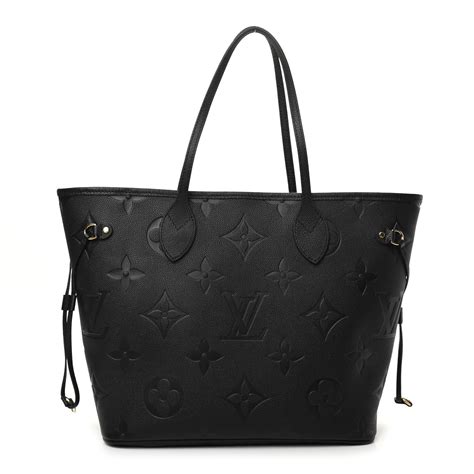 louis vuitton neverfull monogram black trim